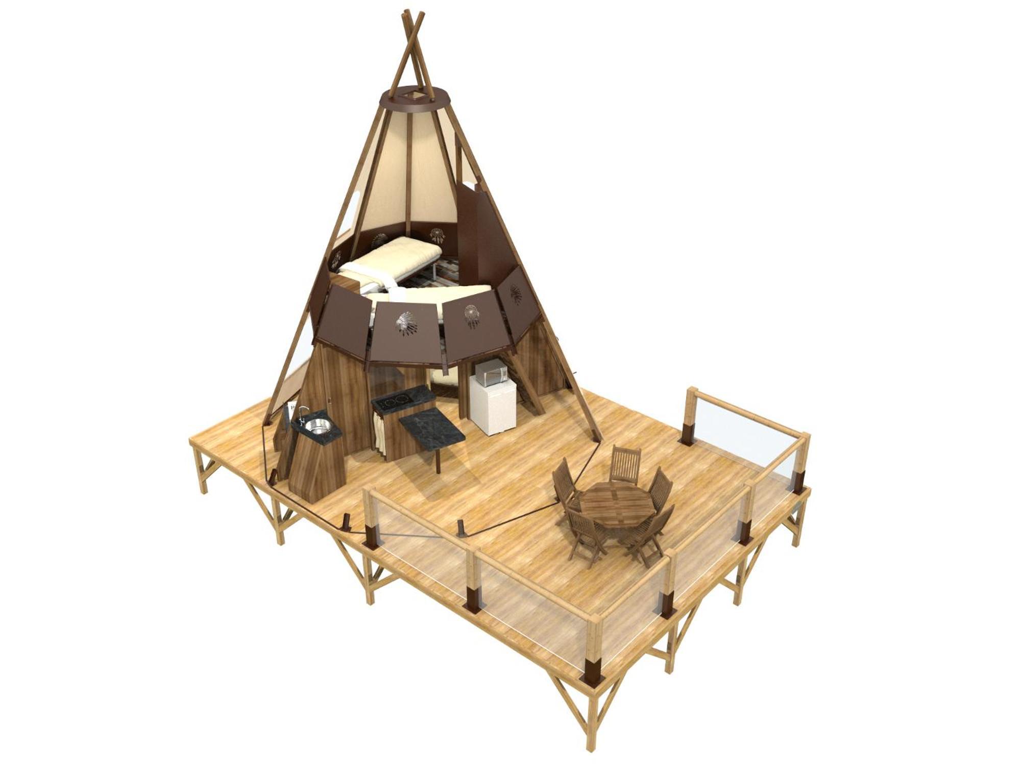 Tipi, L'indienne Luxury tent Arc-et-Senans